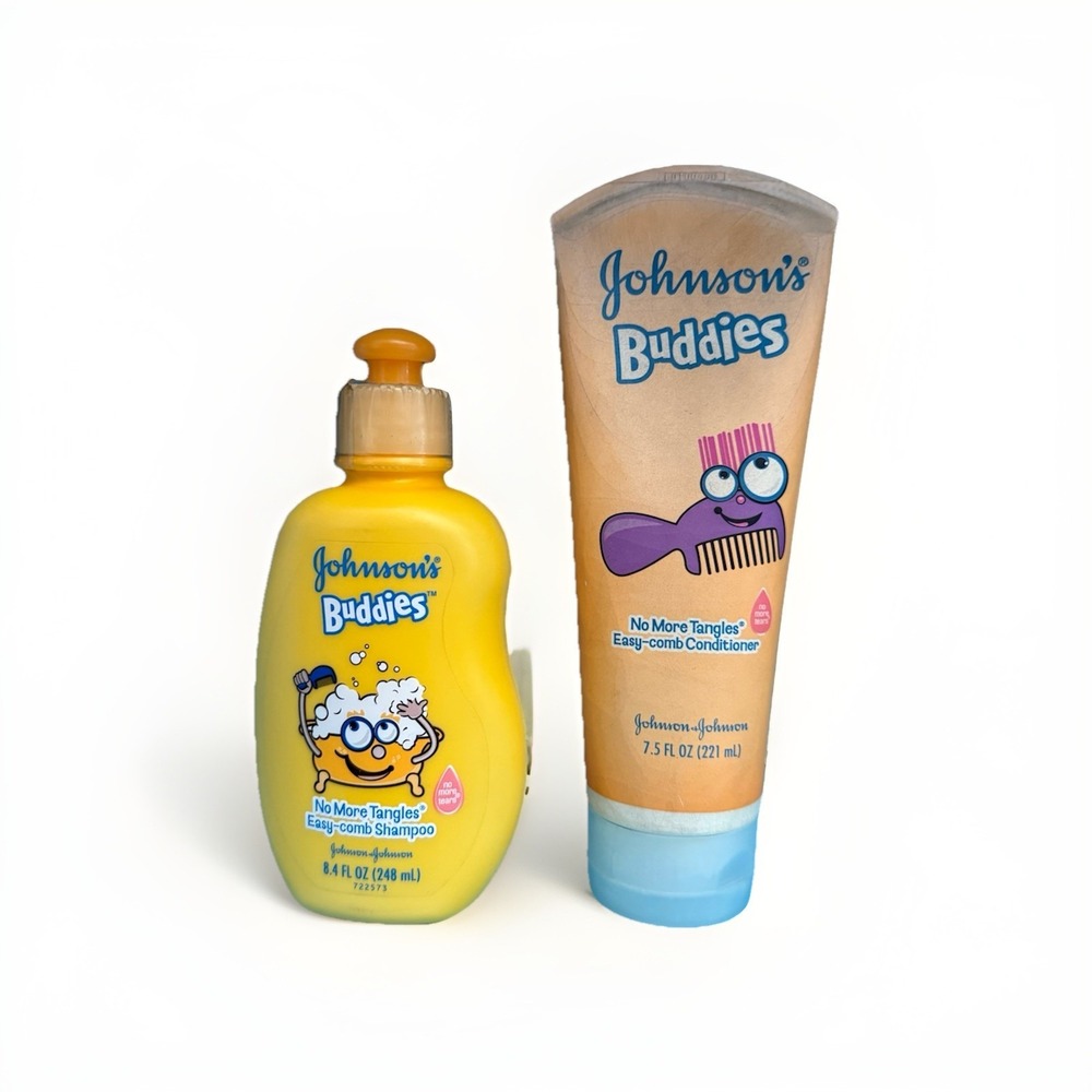 Johnson's Buddies No More Tangles Easy-comb‎ SHAMPOO and CONDITIONER Vintage